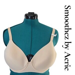 Aerie Smoothez Full Coverage Bra Nude Seamless Underwire T-Shirt Bra 36D
